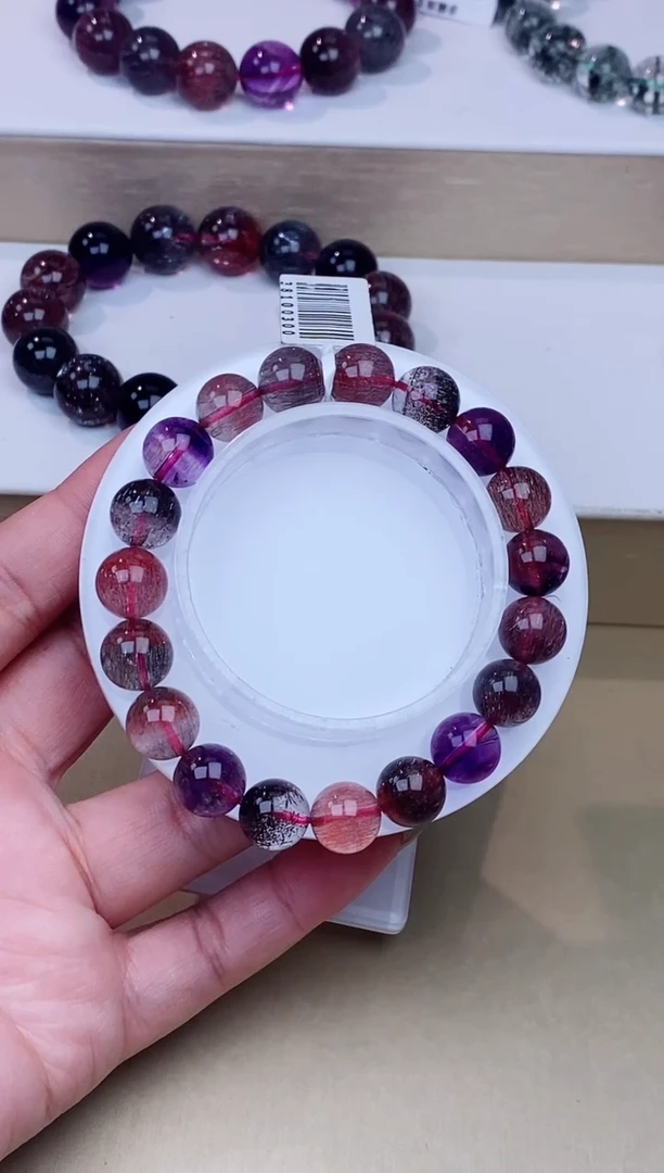 未镶嵌手链水晶黑加仑超七10m+