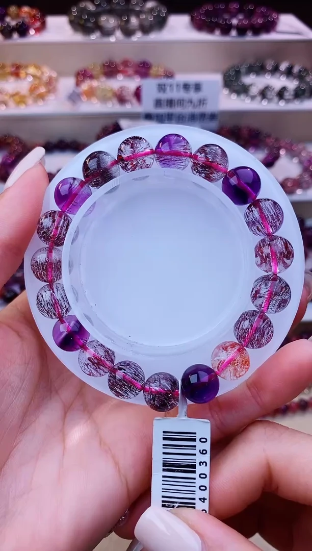 未镶嵌手串水晶黑加仑超七10m+