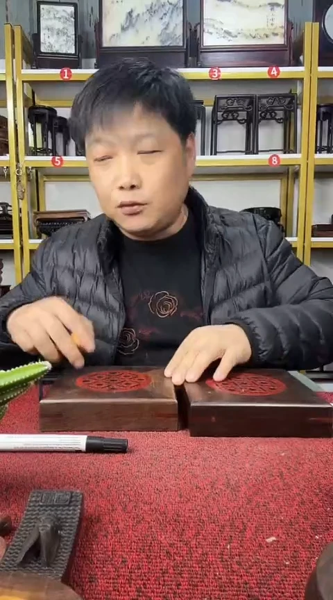 木非洲黑檀正方底座16CM*4CM高//2个