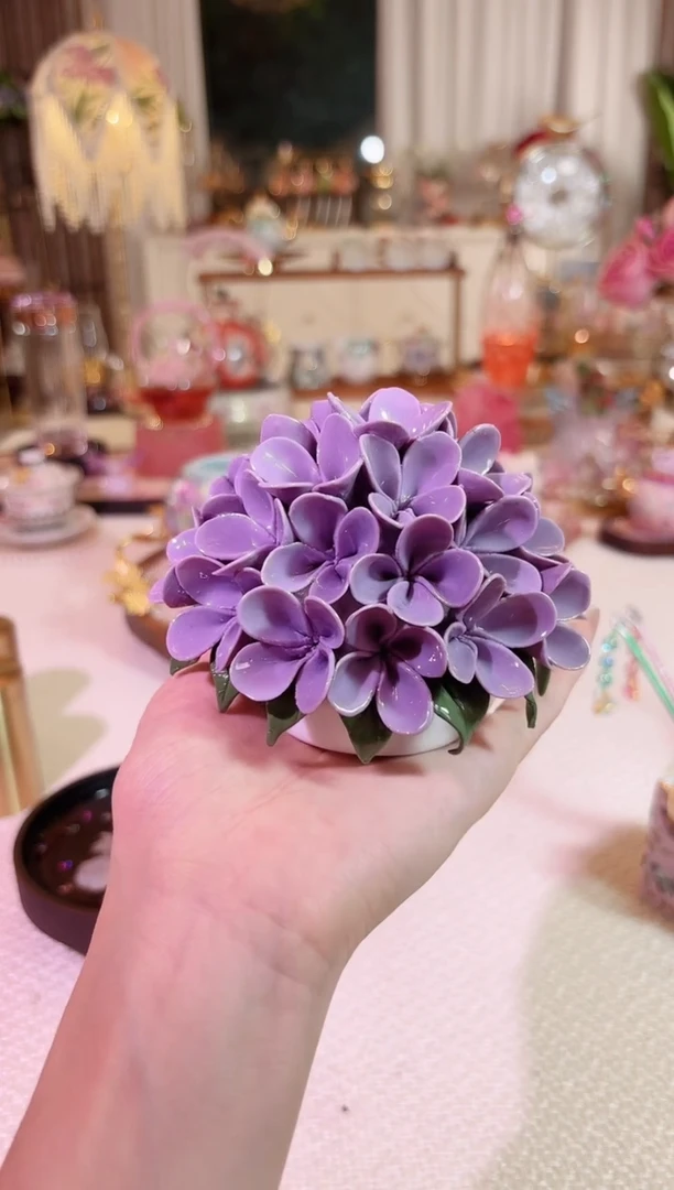 绣球花香插-紫色如图