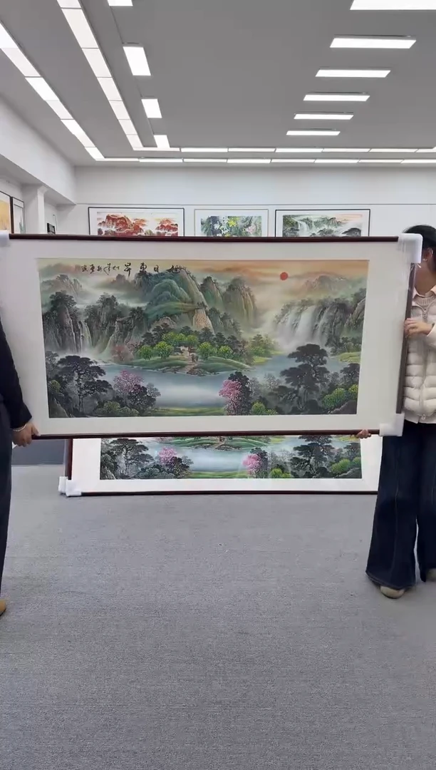 国画手绘   172*85  富水长流