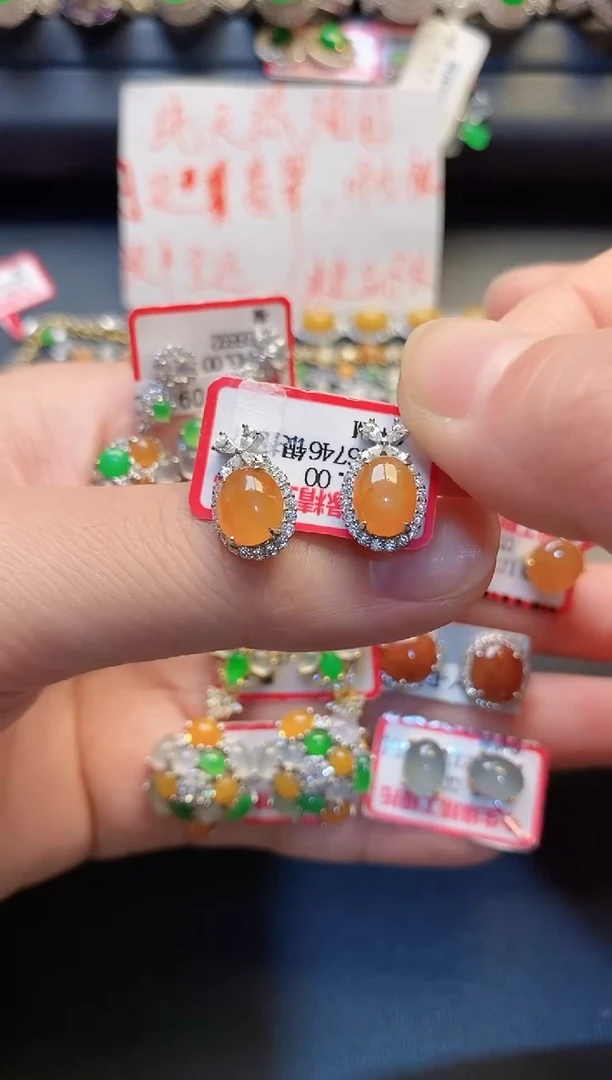 银S925镶嵌戒指翡翠一****·天然