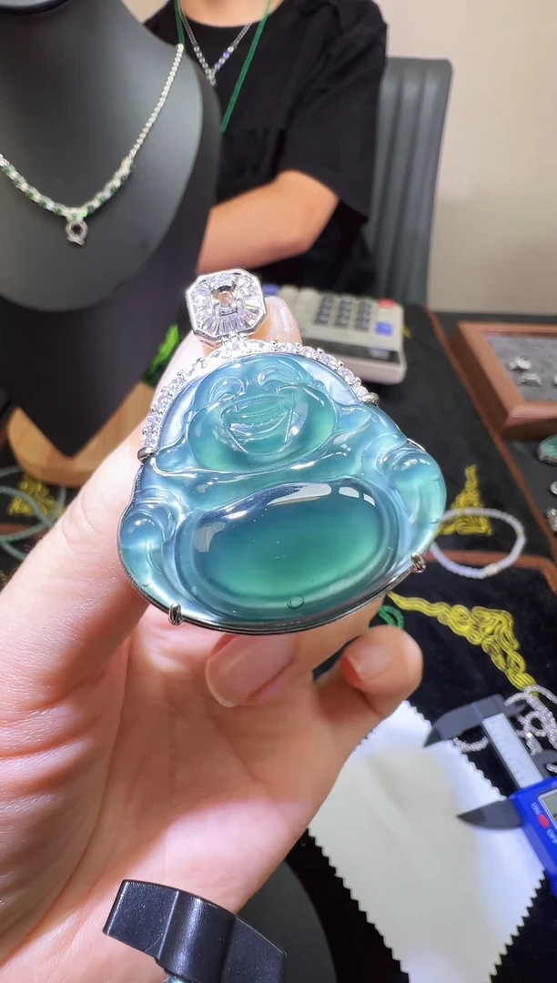 翡翠未镶嵌颈饰天然a货翡翠成品多样性发其一不含链子