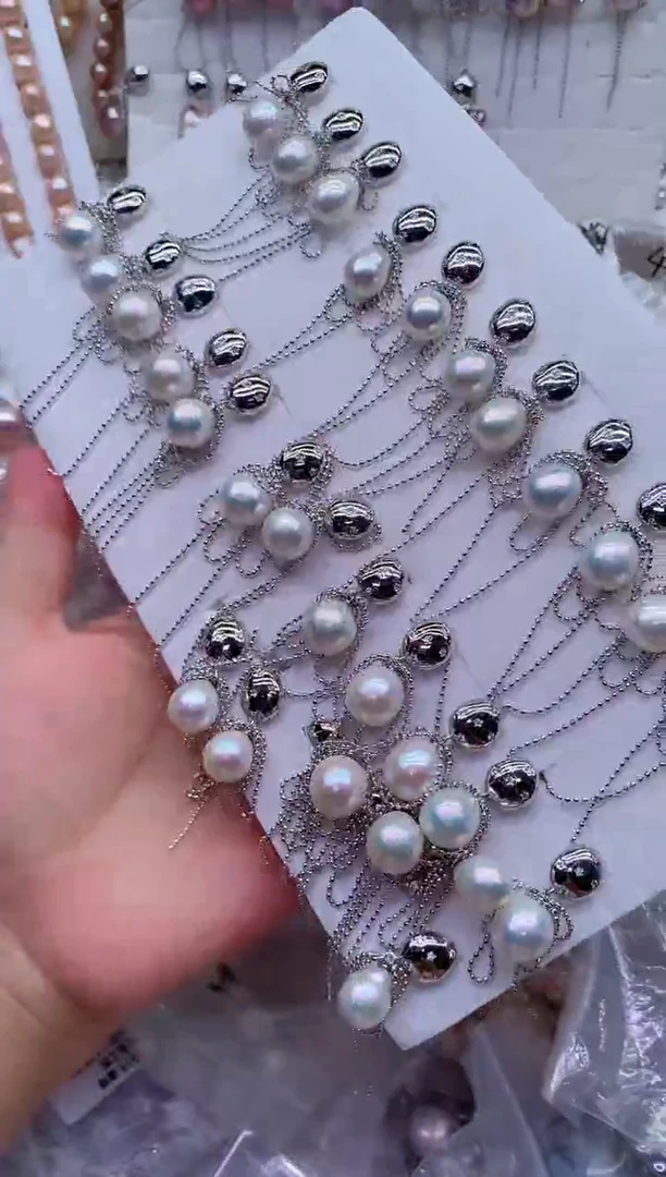 合金淡水珍珠耳饰多样性发其一，非无暇