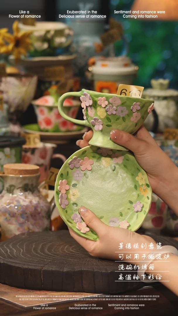 陶瓷景德镇高温釉下彩手工手绘款式