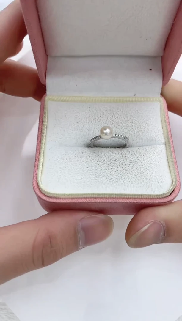 【闪购商品】海水珍珠戒指银S925镶嵌海水珍珠戒指