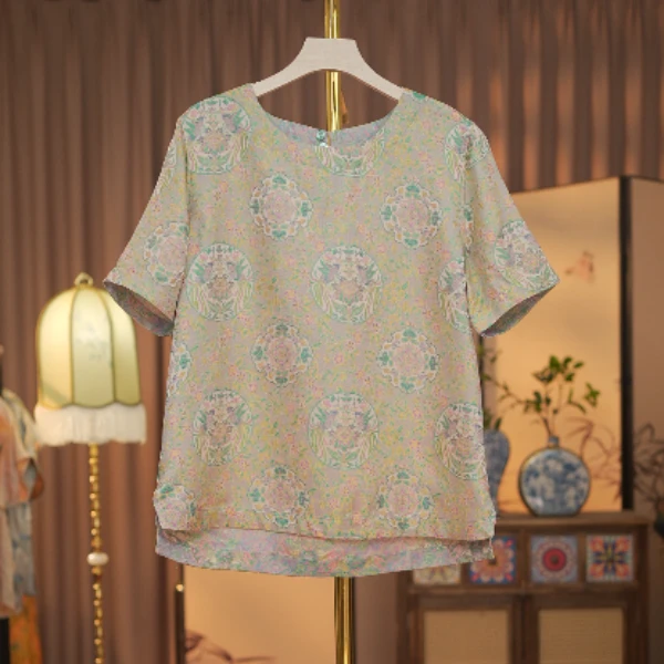 【华裳】双面双穿新中式国风气质上衣打底小衫新款