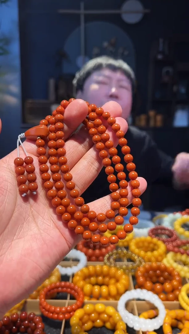 未镶嵌手链南红玛瑙7+108多圈