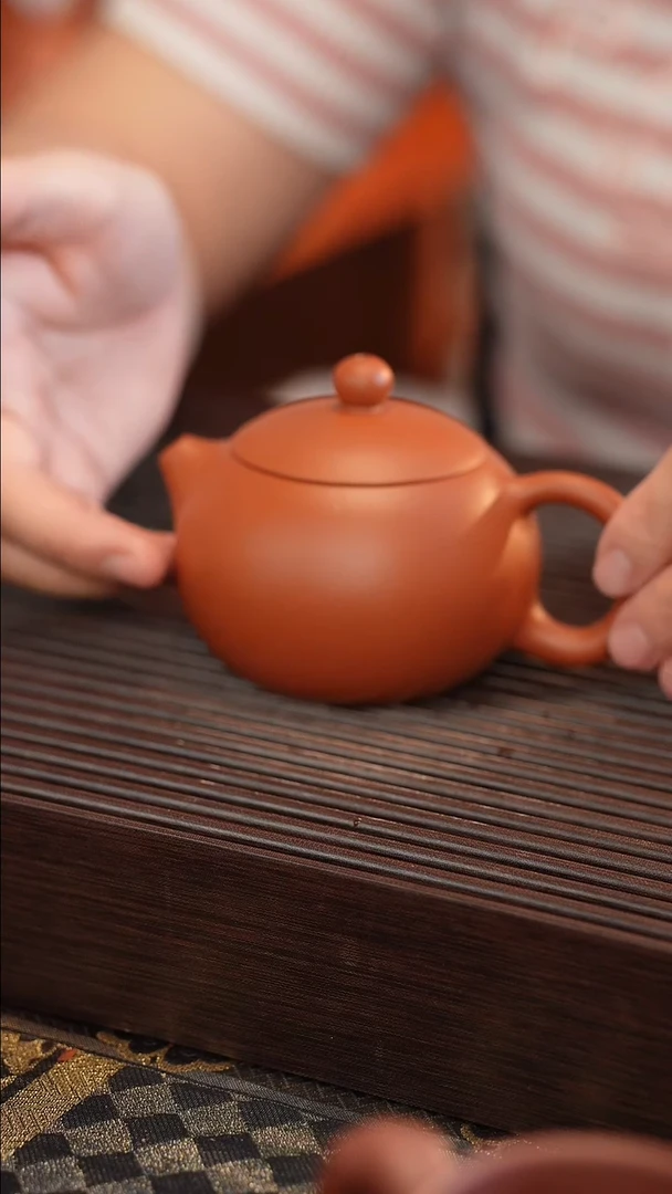 茶壶紫砂朱泥 半手工 西施 200cc