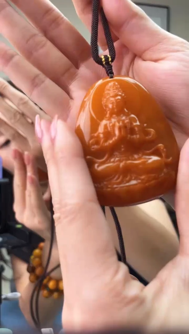 蜜蜡未镶嵌珠宝奇石T030微瑕观音假一罚十多样性发其一