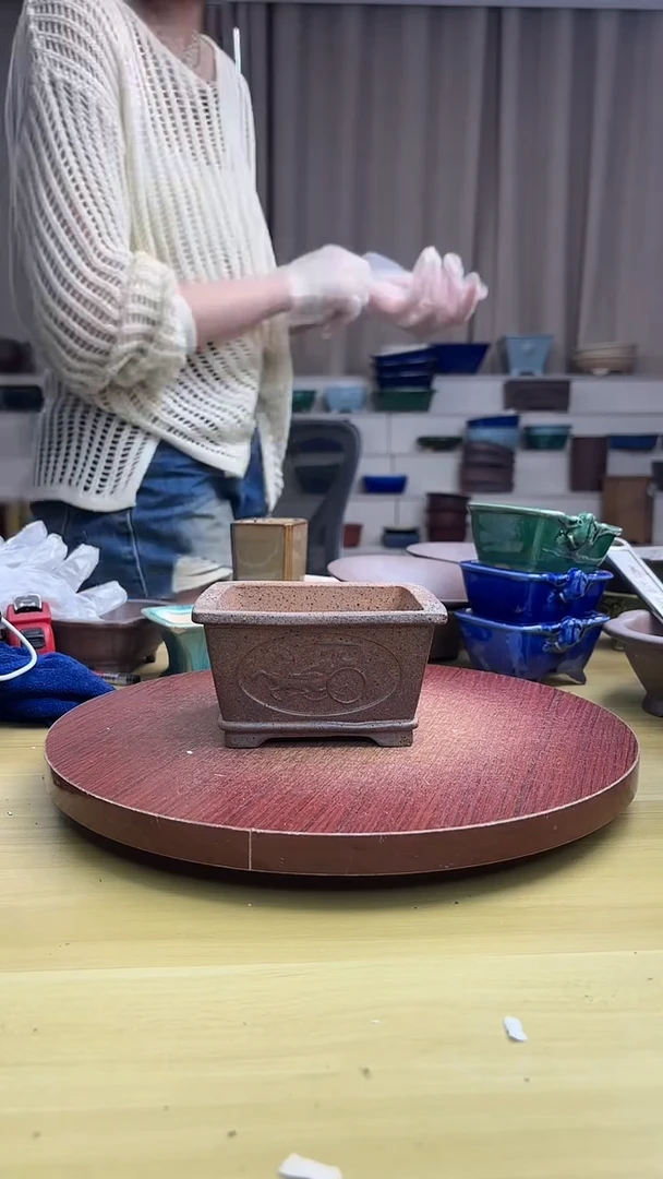 紫砂花盆紫砂花盆微瑕