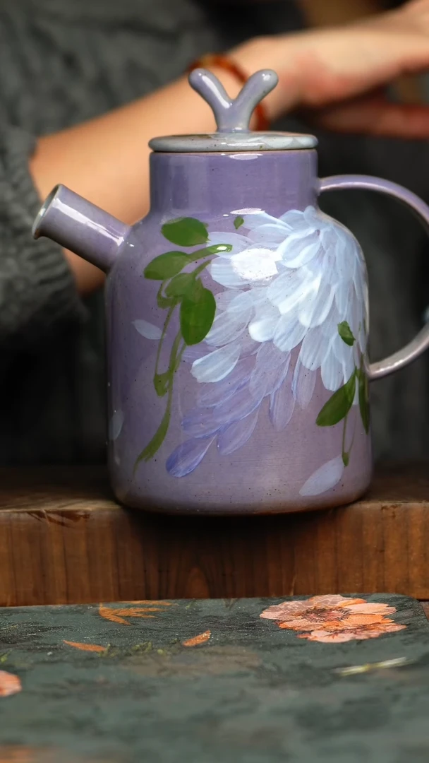 杯釉下彩手工手绘同款陶器