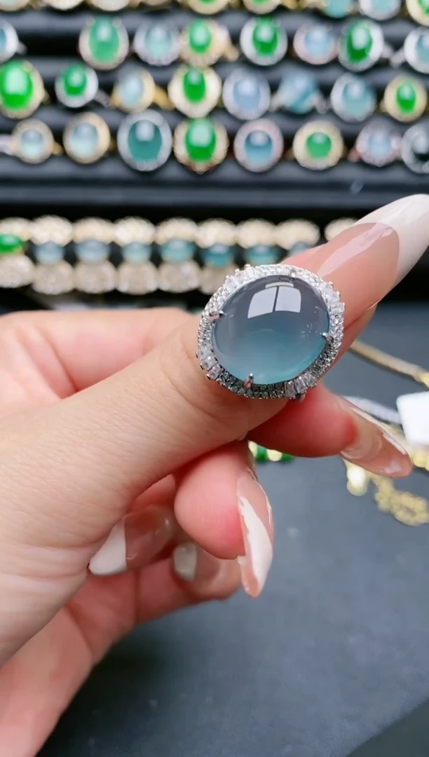 【闪购商品】翡翠戒指银S925镶嵌1111111