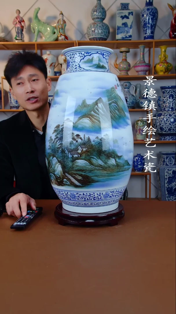 瓶景德镇手工手绘陶瓷摆件55