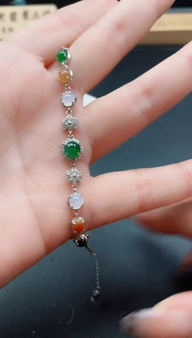 银S925镶嵌戒指翡翠1