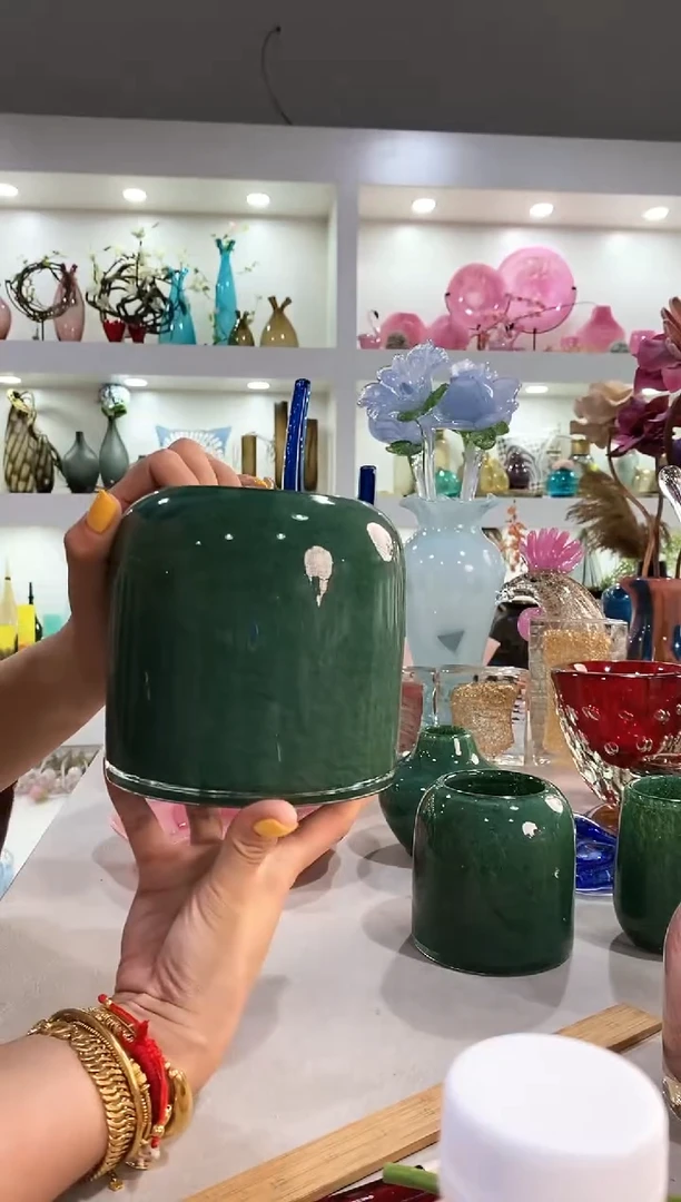 慕忆家手作琉璃花瓶大号