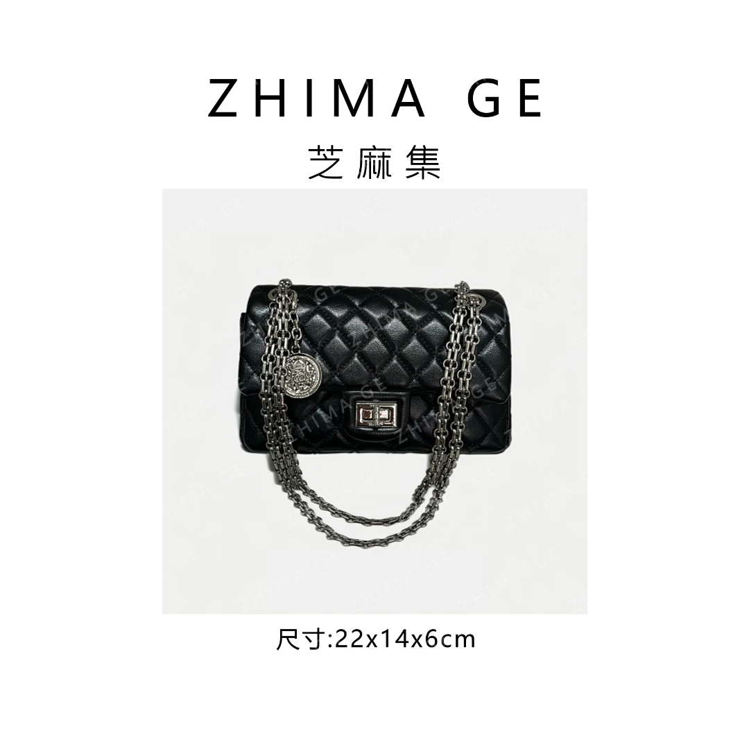 【芝麻集】ZT-D7187-黑色RAIN.CUN休闲简约单肩腋下手提斜跨女包
