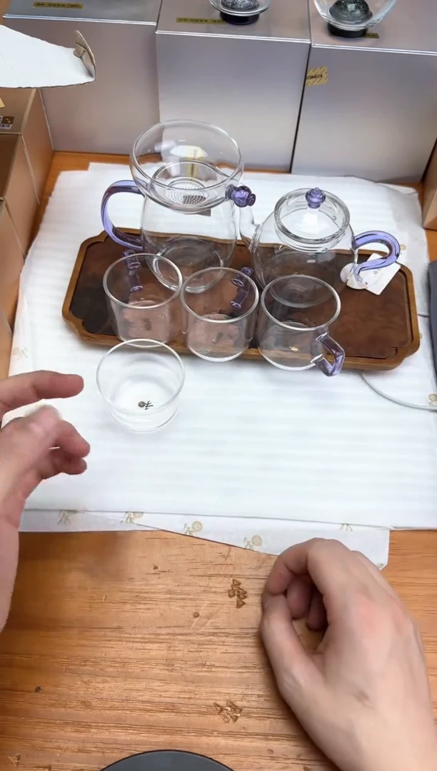 禾器澄然浅紫+风谜百纳壶浅紫+奉珠茶漏浅紫+风谜臻悦杯浅紫