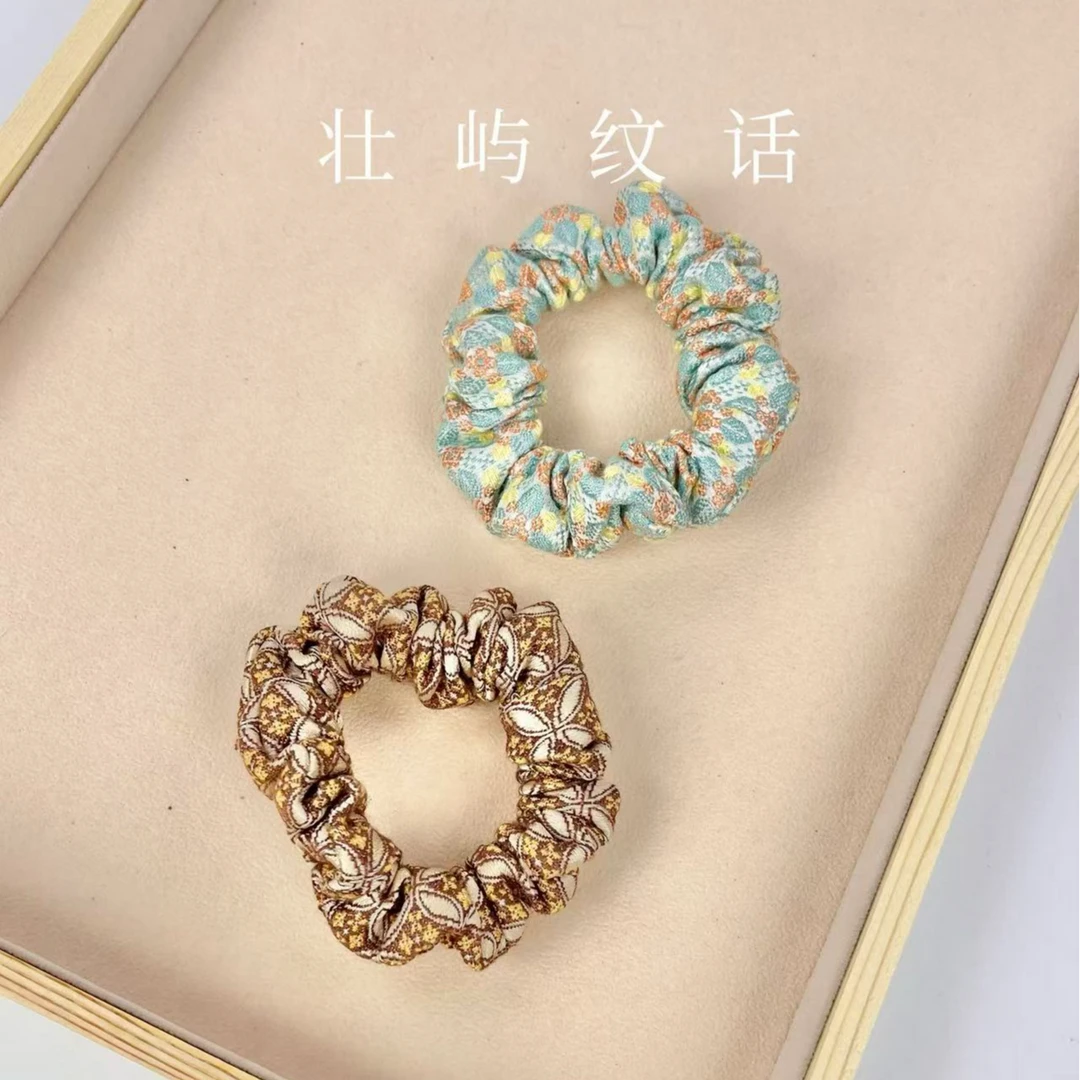 壮屿纹话非遗壮锦1*2发饰组合小众设计师气质民族风百搭发圈发绳