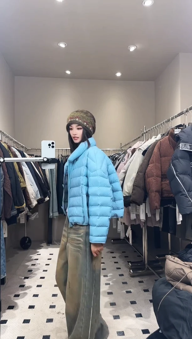 蓝色排骨款羽羽服00