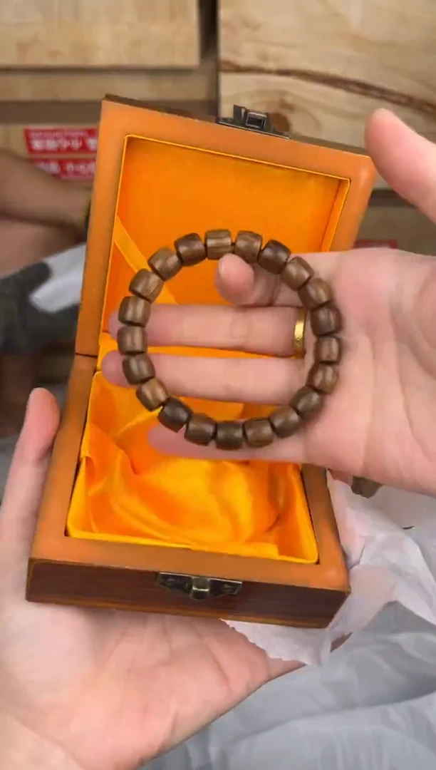 品茗文玩阁黑花梨桶珠链接@@YS1510