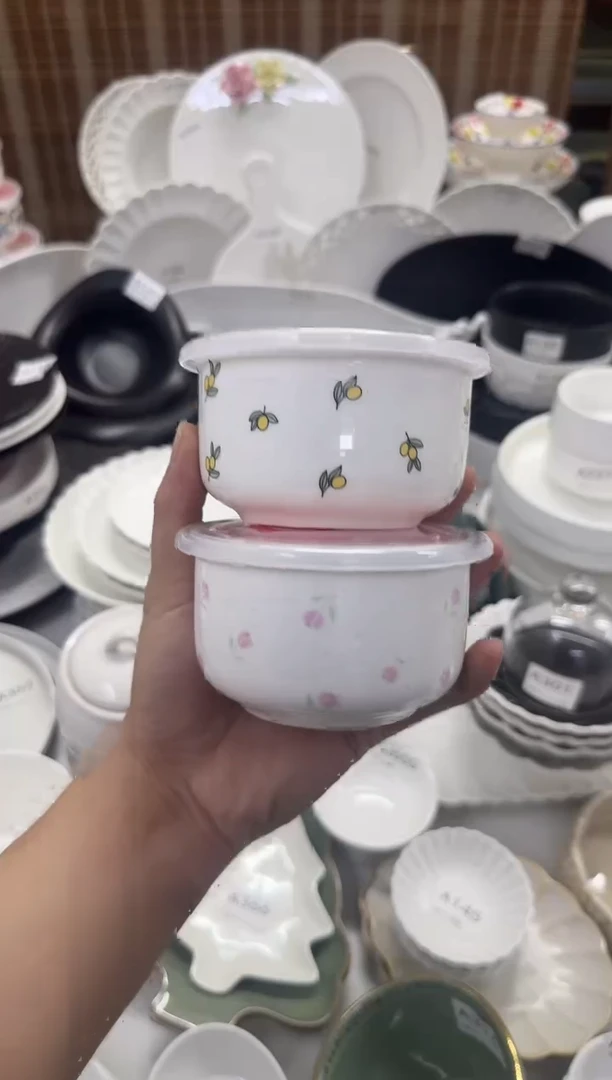 瓷【2个装】出口韩国4寸保鲜碗