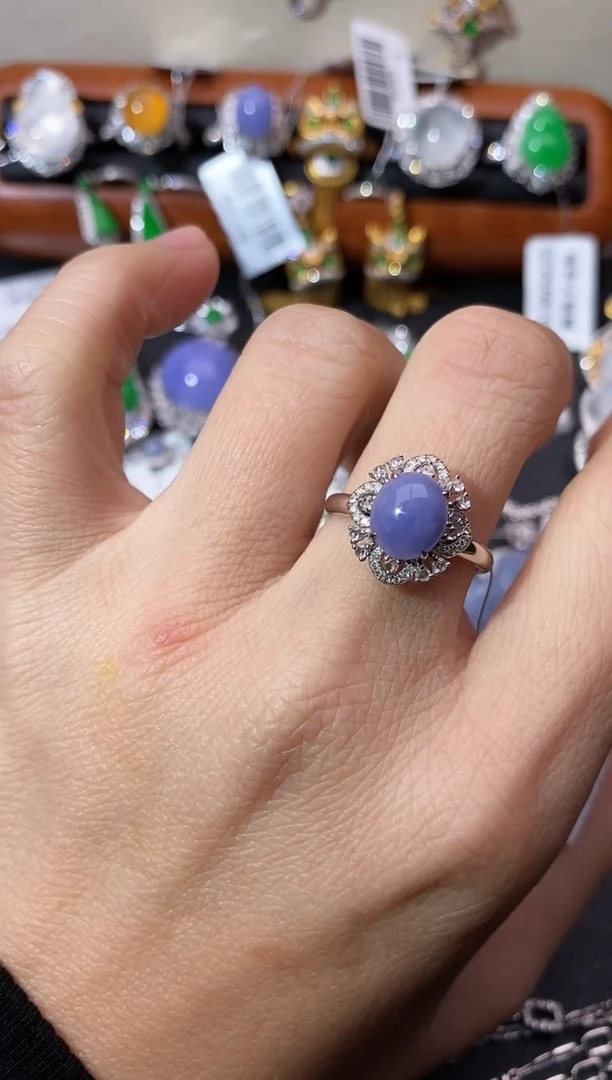 【闪购商品】翡翠戒指18K金镶嵌戒指