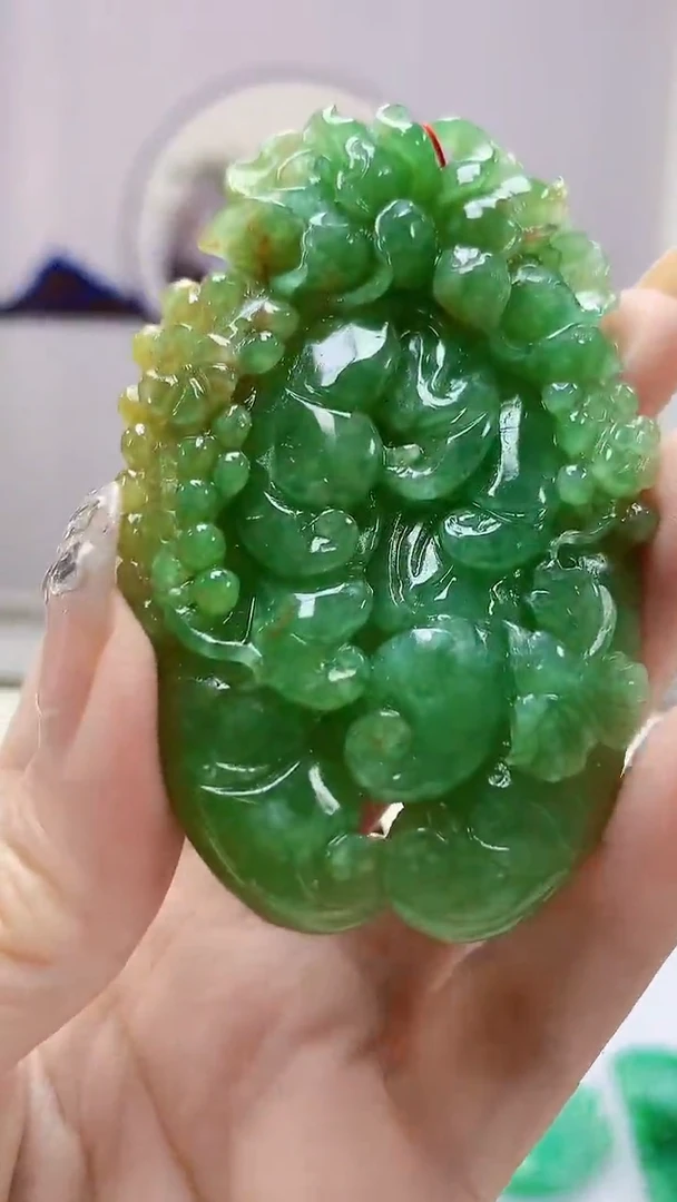 定制翡翠未镶嵌4852DD-毛货挂件110