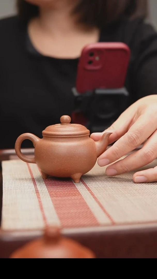 茶壶紫砂桃花泥大彬如意100 cc