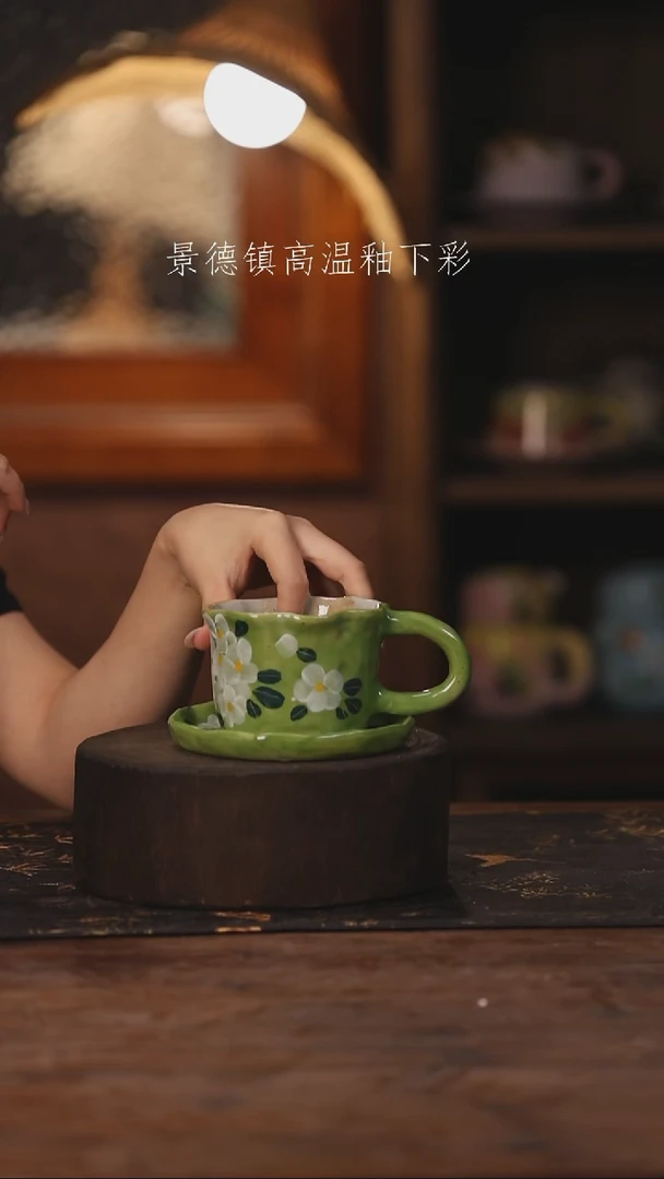 陶瓷景德镇高温釉下手绘陶瓷004