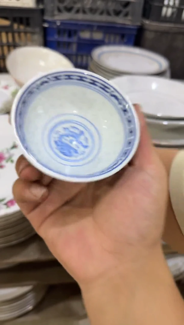 摆件玲珑茶碗厘米微瑕请慎拍