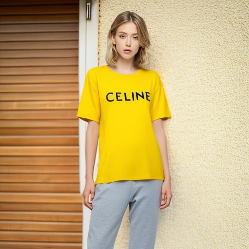 99新 Celine/思琳 /T恤/英文logo印花T恤/时尚潮流/S码/0001589