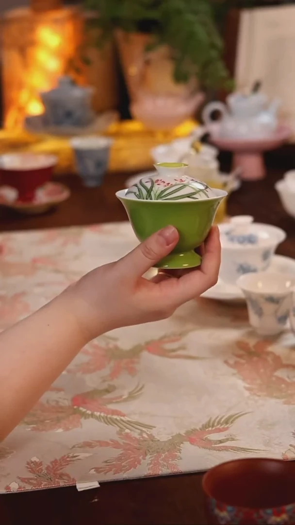 苹果绿盖碗 哈哈哈哈