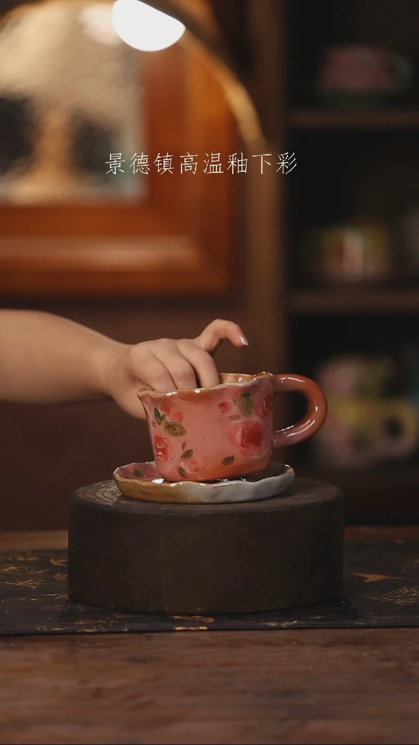 陶瓷景德镇高温釉下手绘陶瓷005
