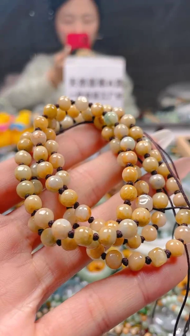 【闪购商品】翡翠颈饰未镶嵌5-6MM/L/翡翠A货一图一物