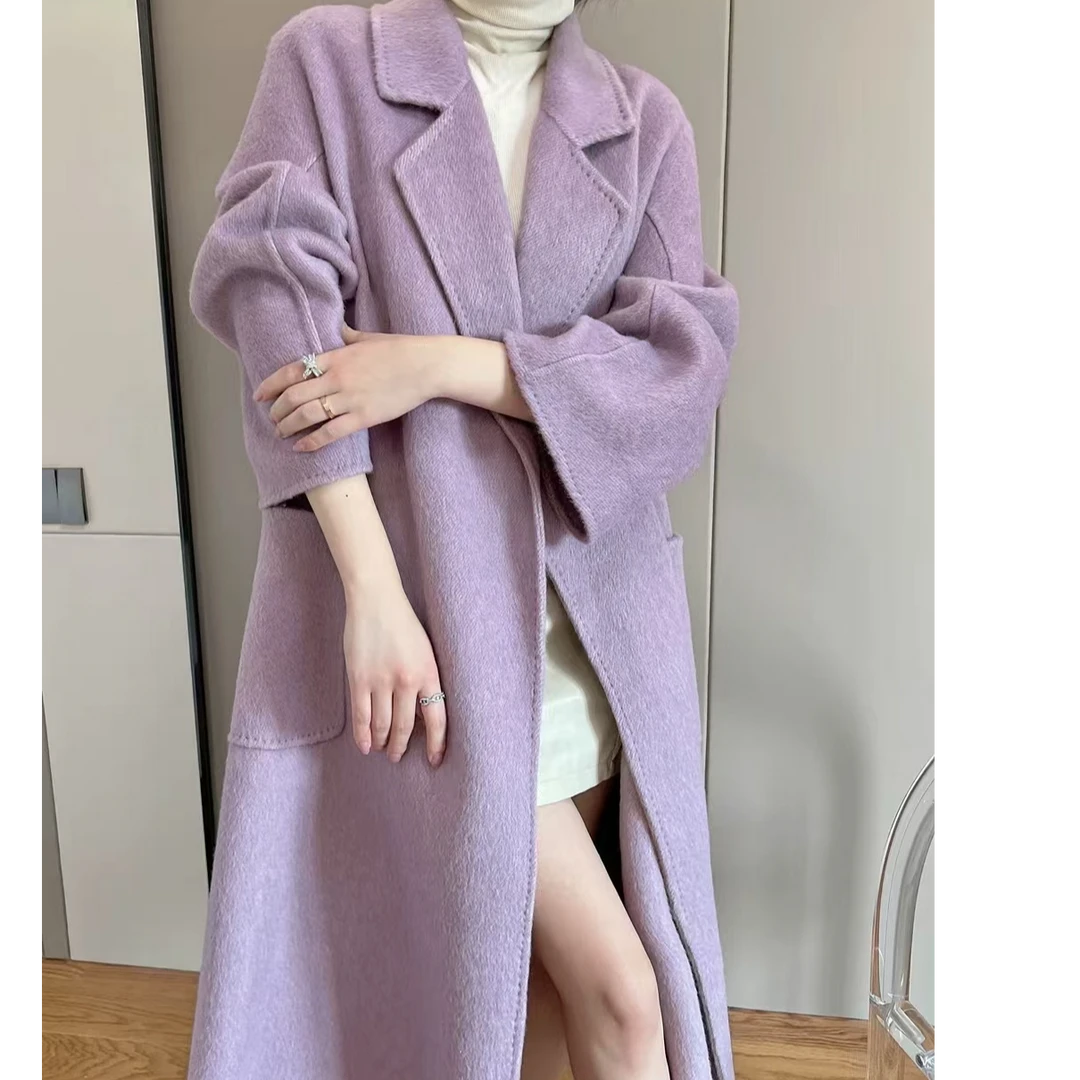 周郡粉丝福利长款腰带外套女