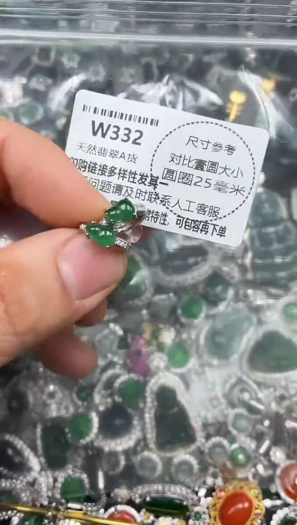 颈饰未镶嵌翡翠W332耳扣