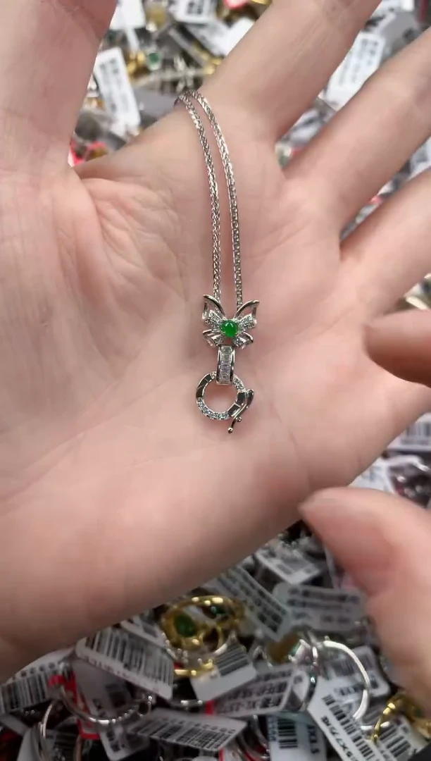 银S925镶嵌戒指翡翠141414---4