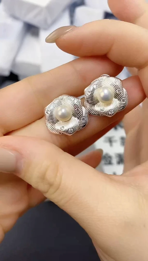 未镶嵌耳饰淡水珍珠ed1042