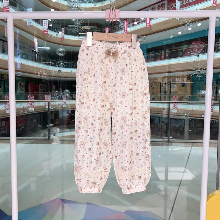 【皇室童缘】2025夏季女童时尚满印休闲裤17680354001