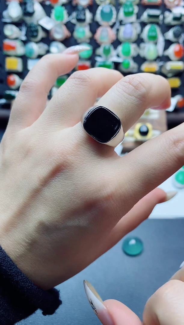 未镶嵌戒指翡翠天然A货翡翠男戒