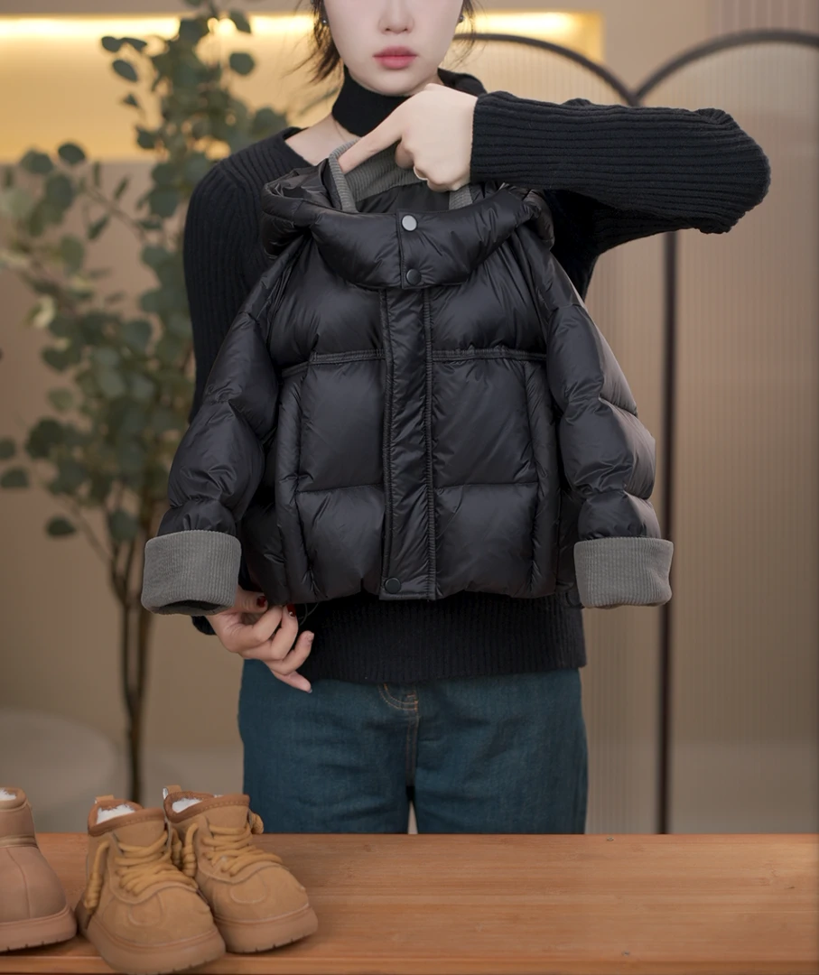 【菠菜家】儿童白鸭绒羽绒服极寒系列双倍充绒韩版翻袖加厚羽绒服云