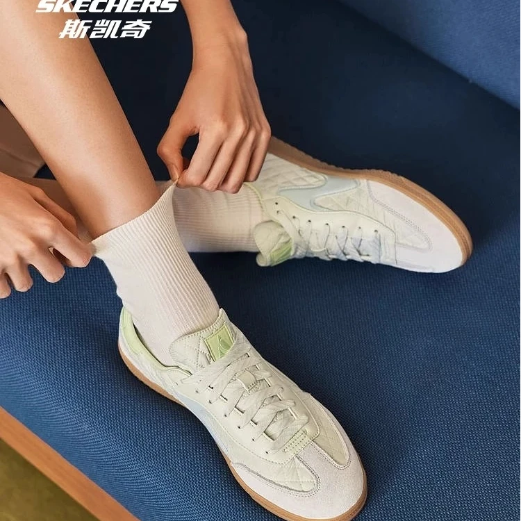 【夏日青柠】斯凯奇女鞋轻质缓震高回弹透气休闲德训鞋板鞋185238