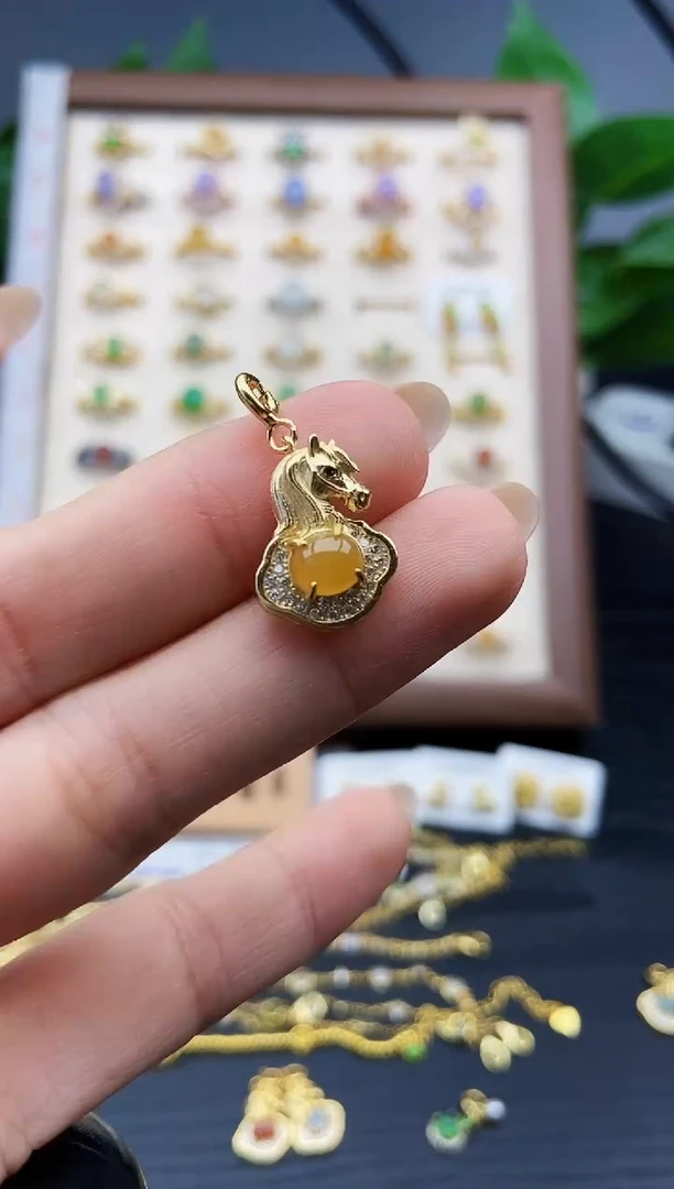 颈饰银S925镶嵌翡翠12