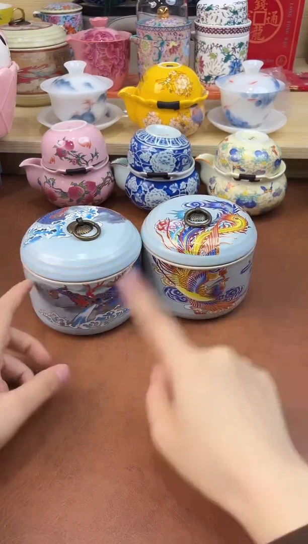 陶陶瓷茶具摆件旅行套组