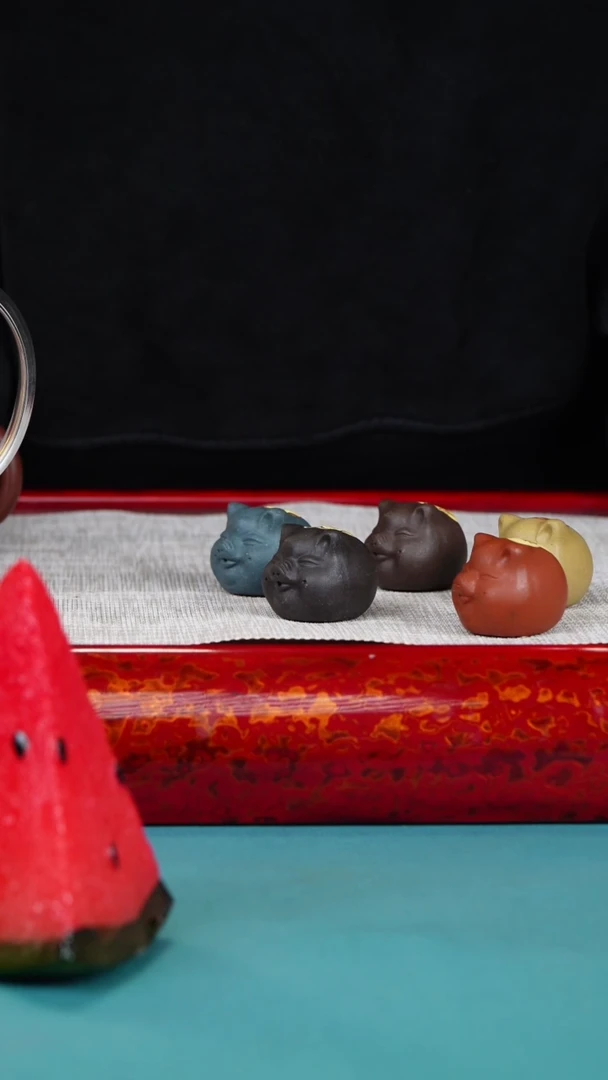 【闪购商品】紫砂茶壶1号五福小猪  紫砂