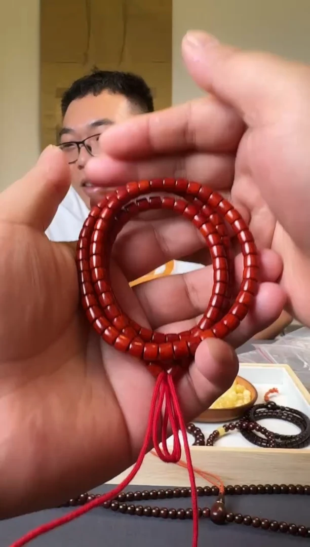 檀香紫檀（小叶紫檀）吊坠小叶玉化泥料竹节6mmx108