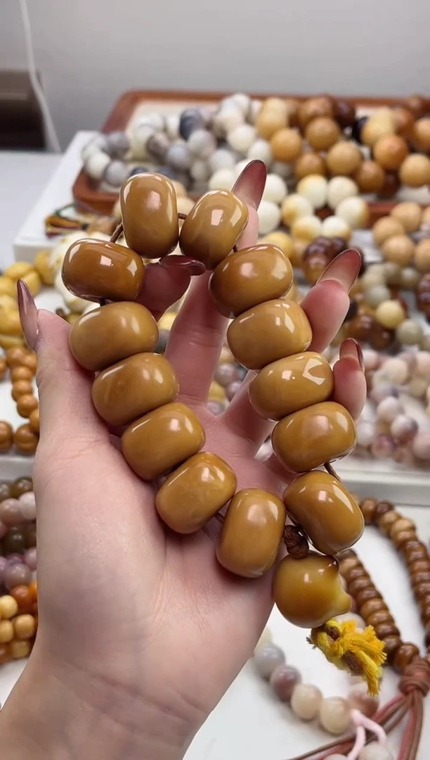 手串菩提根/象牙果a100象牙果稀有风化藏扣16*23手持瑕疵不补