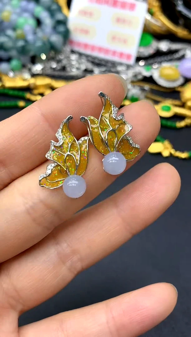 18K金镶嵌翡翠耳饰661-中国好珍宝