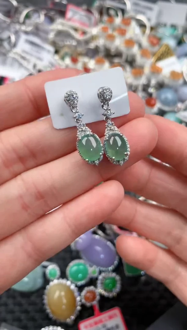 银S925镶嵌戒指翡翠888--10